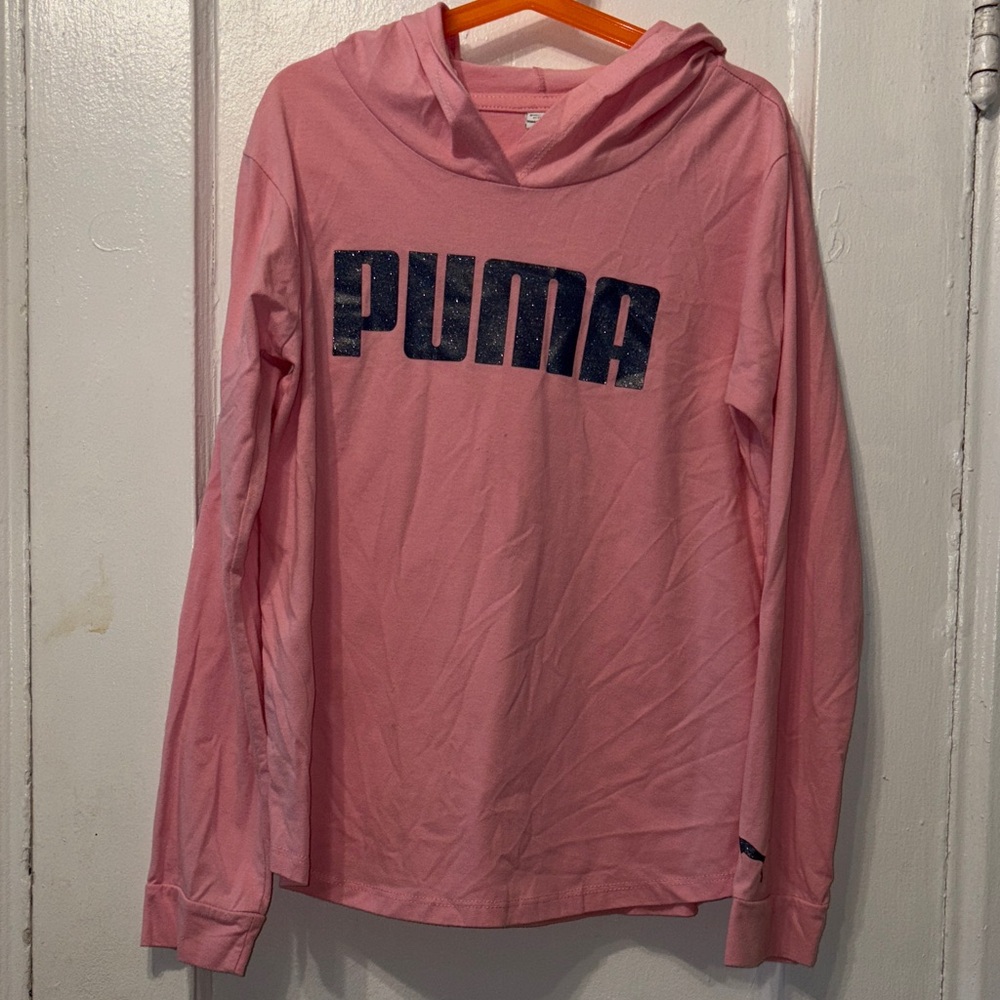 Puma Pink Long Sleeve with Navy Logo
